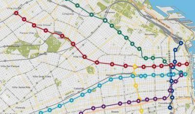 La Ciudad lanz� el nuevo mapa del subte