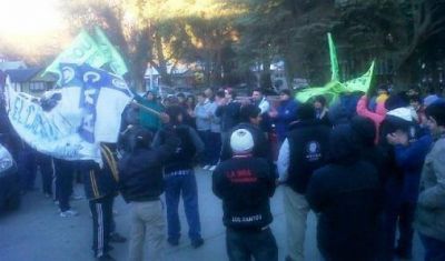 Protesta de la UOCRA en El Calafate