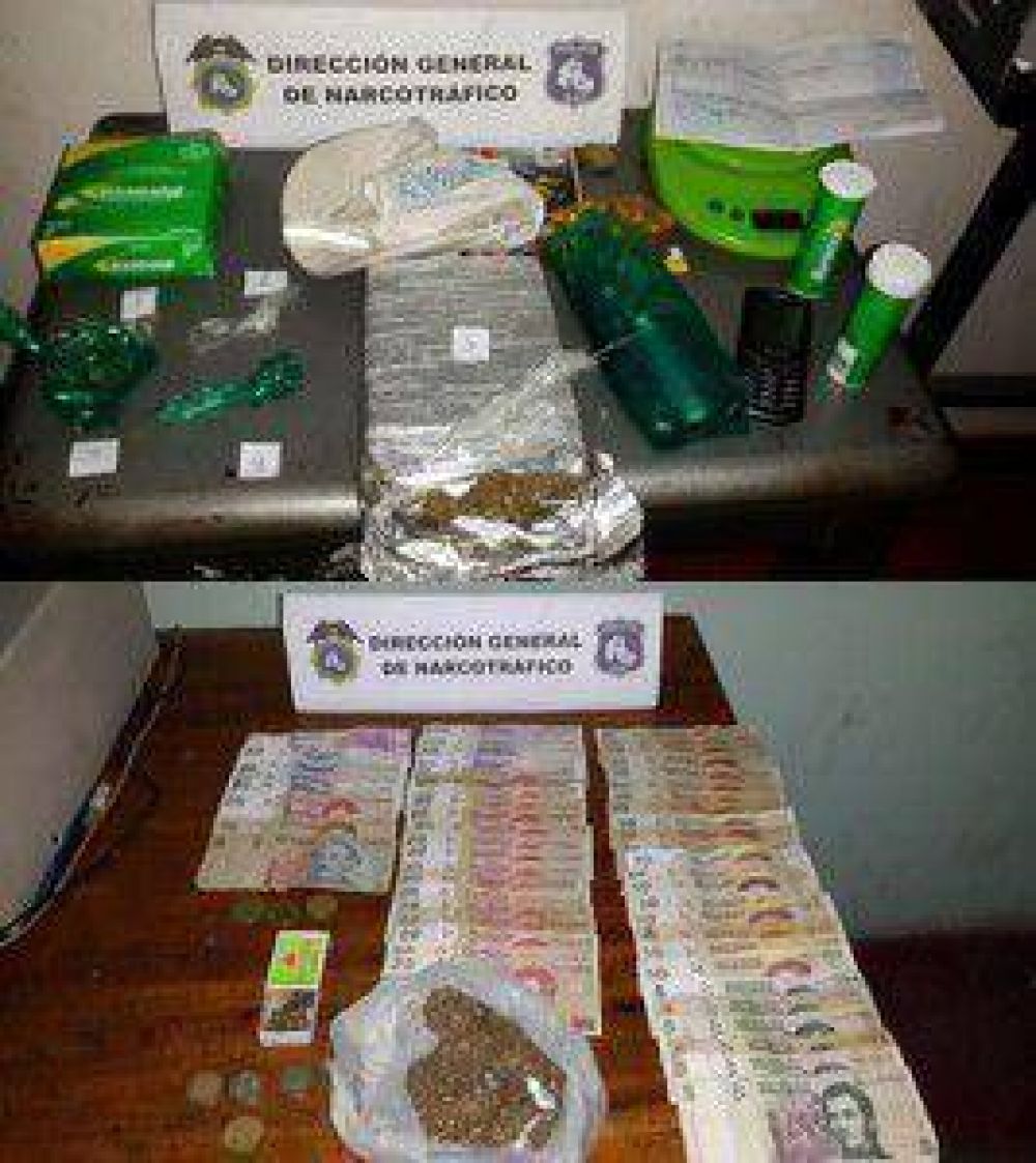 Secuestro de marihuana y dos detenidos