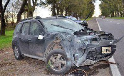 Un hombre hospitalizado tras despistarse con su veh�culo en la ruta N� 8