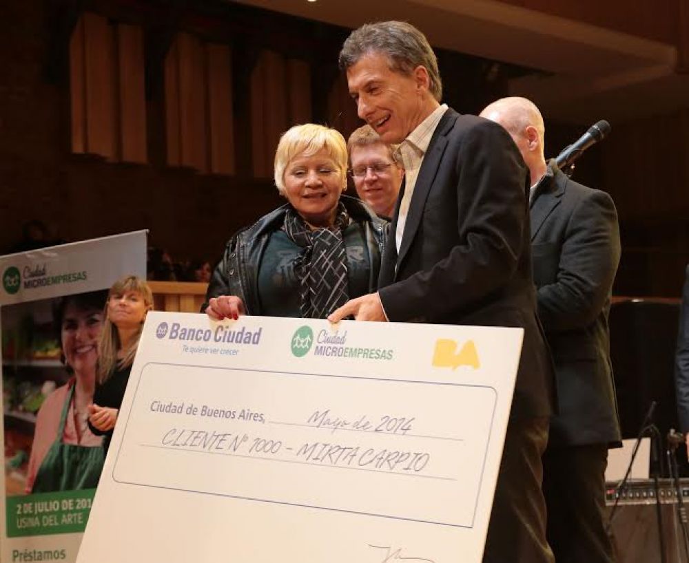 Mauricio Macri asisti� al festejo por los mil beneficiarios de un programa de microemprendedores del Banco Ciudad
