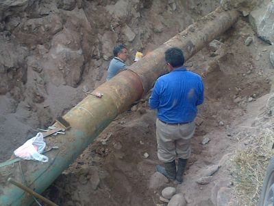 Realizan obras en acueducto de Sanagasta que afectar� suministro de agua
