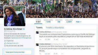 Cristina Kirchner destac el respaldo de la OEA