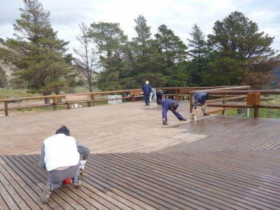 Trabajos de mejoras en el mirador del Cerro Ventana
