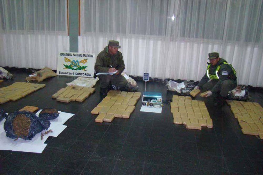 Secuestraron 211 kilos de marihuana en Concordia