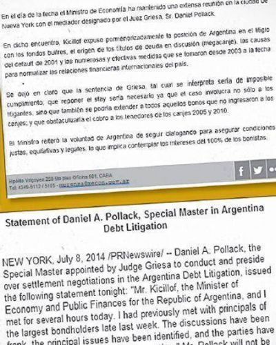 Kicillof: �Fue un avance. Volvemos el viernes�