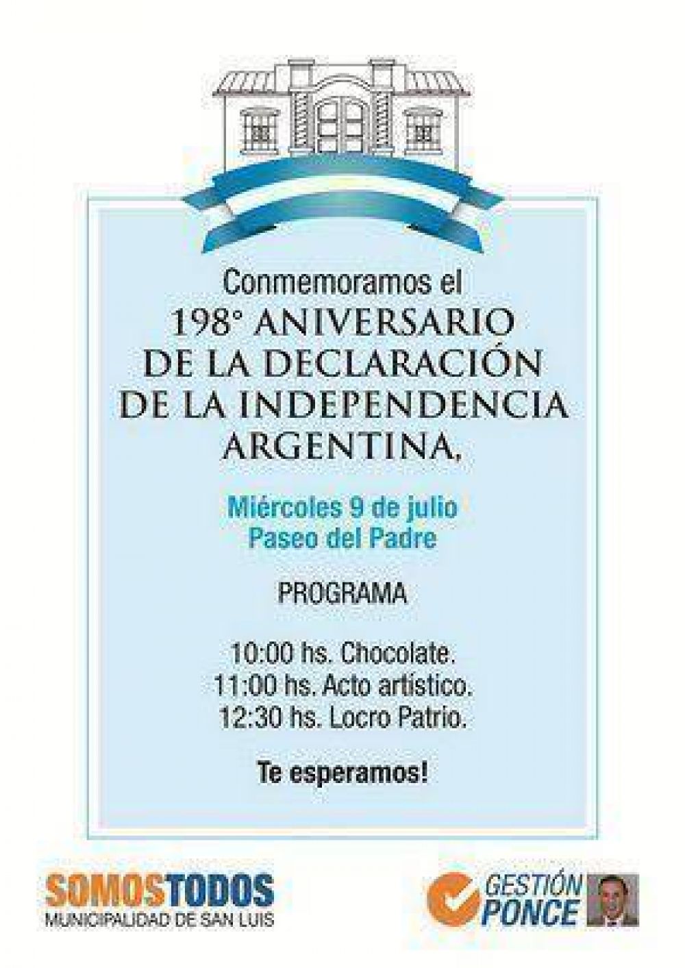  Festejos municipales por el 198� aniversario de la Independencia