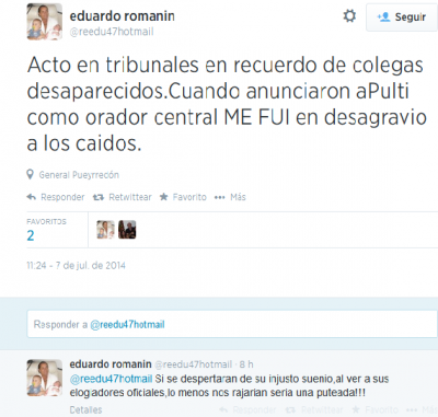 Pulti cambi� favores pol�ticos en nombre de los Derechos Humanos 
