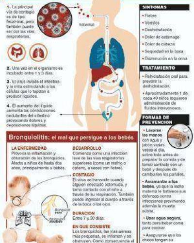 Bronquiolitis y rotavirus, enfermedades que ponen en riesgo la salud de los chicos