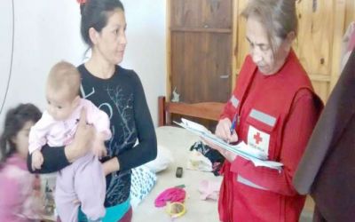 La Cruz Roja recorri� los centros de evacuados