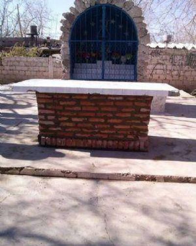 Ya comenzaron los trabajos para arreglar la Gruta de la Virgen de F�tima de Chimbas