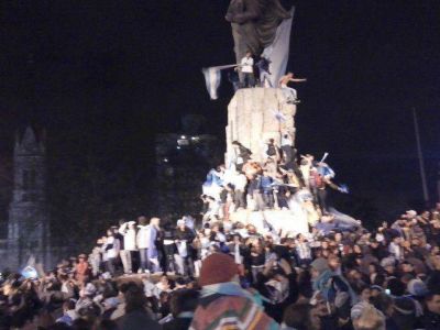 Mar del Plata est� feliz con la victoria hist�rica de Argentina
