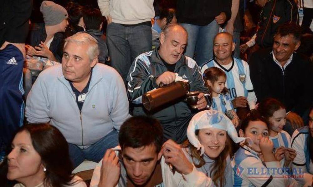 Colombi y R�os se juntaron a ver el partido: no hablaron de pol�tica, pero matearon