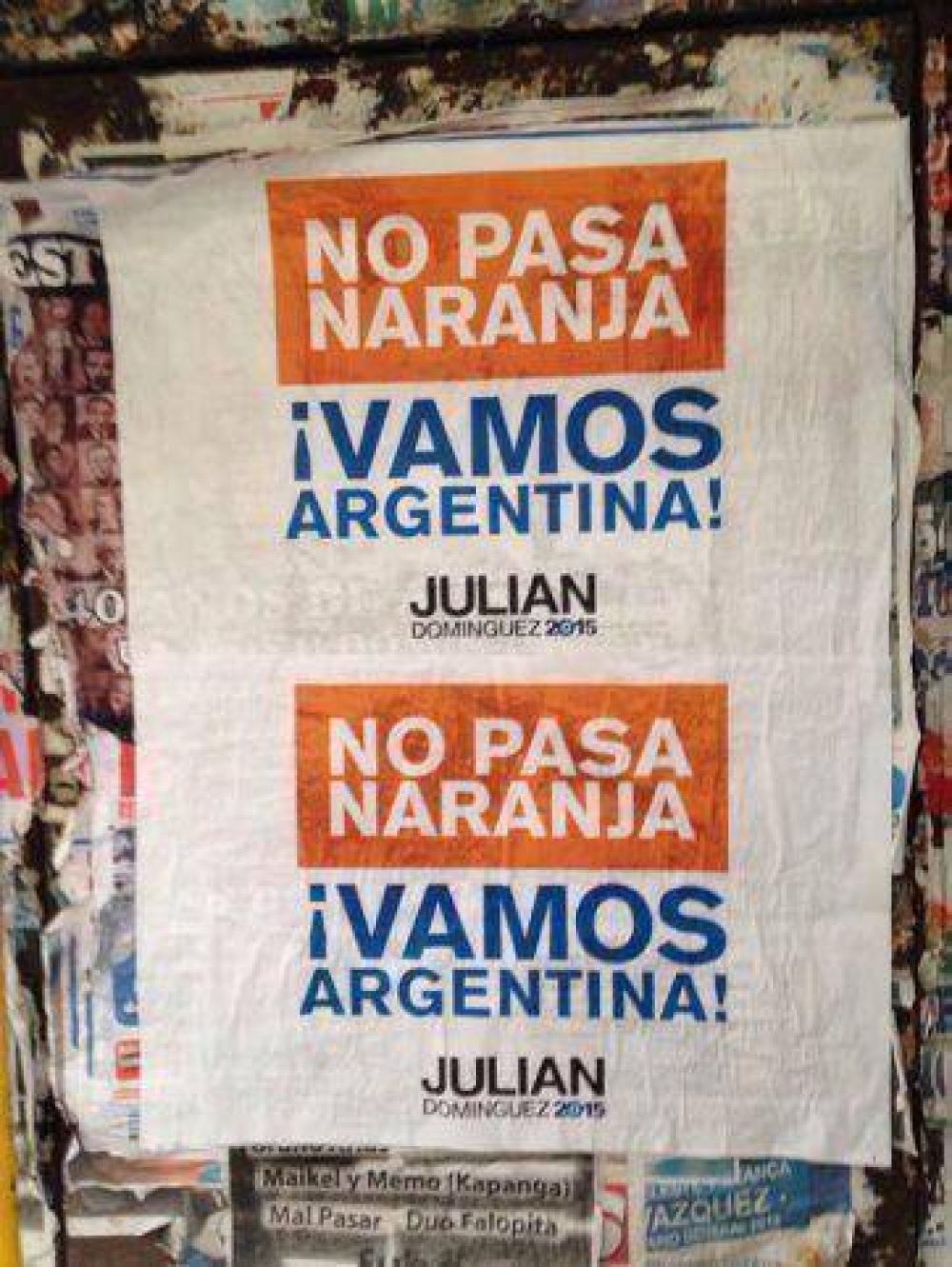 Guerra de afiches: contraataca San Mart�n