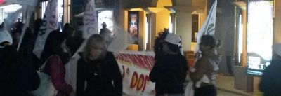 Trabajadores del Casino se manifestaron en las calles c�ntricas