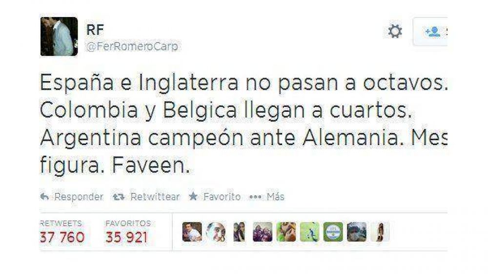 La predicci�n de la que todos hablan da a Argentina como campe�n el domingo