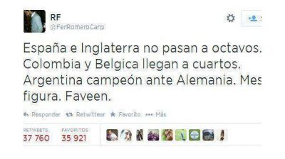 La predicci�n de la que todos hablan da a Argentina como campe�n el domingo