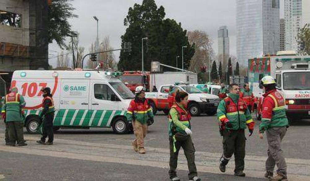 Realizaron simulacro de incendio en el Puerto de Buenos Aires