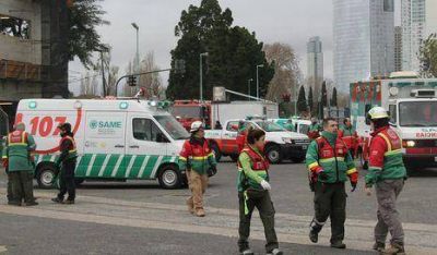 Realizaron simulacro de incendio en el Puerto de Buenos Aires