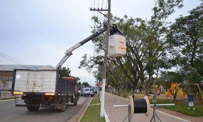 Se instala fibra ptica para cmaras de seguridad en Saladas