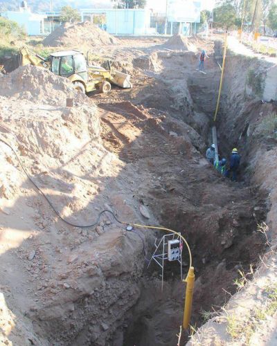 Se extiende la obra de gas en el norte de la ciudad