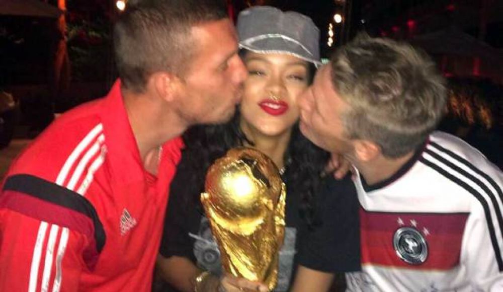 Rihanna, de fiesta con la Selecci�n de Alemania