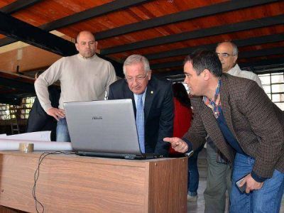 Fellner recorri� las obras de la nueva Central de Polic�a