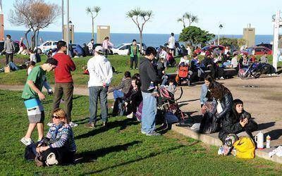 Un d�a primaveral en el inicio de las vacaciones de invierno