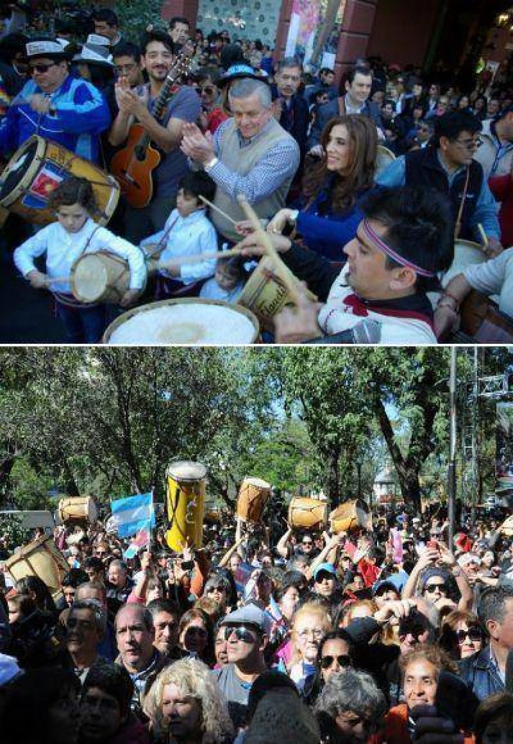 Junto al Intendente Infante la Gobernadora y el Senador Zamora participaron de la 12� Edici�n de la Marcha de los Bombos