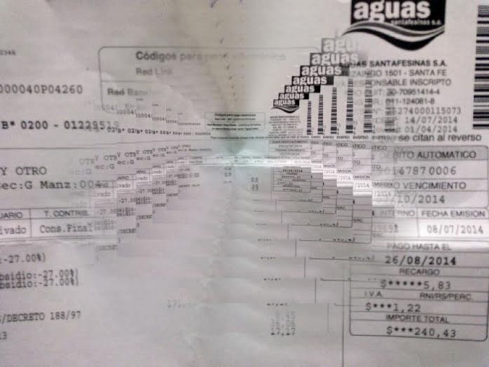 Contin�a la pol�mica por el pedido de un 42% de aumento en la tarifa del servicio de agua