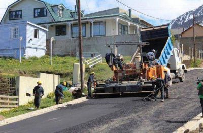 Pavimentaci�n en distintos barrios de Ushuaia