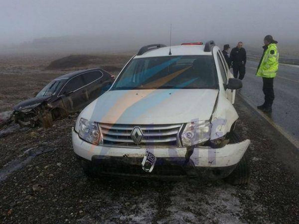 La neblina y la escarcha causaron choque frontal en Puente Justicia