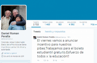 Peralta confirm� el boleto estudiantil gratuito