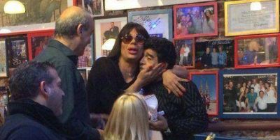 Maradona cen� con Ojeda y se encontr� con Oriana Junco