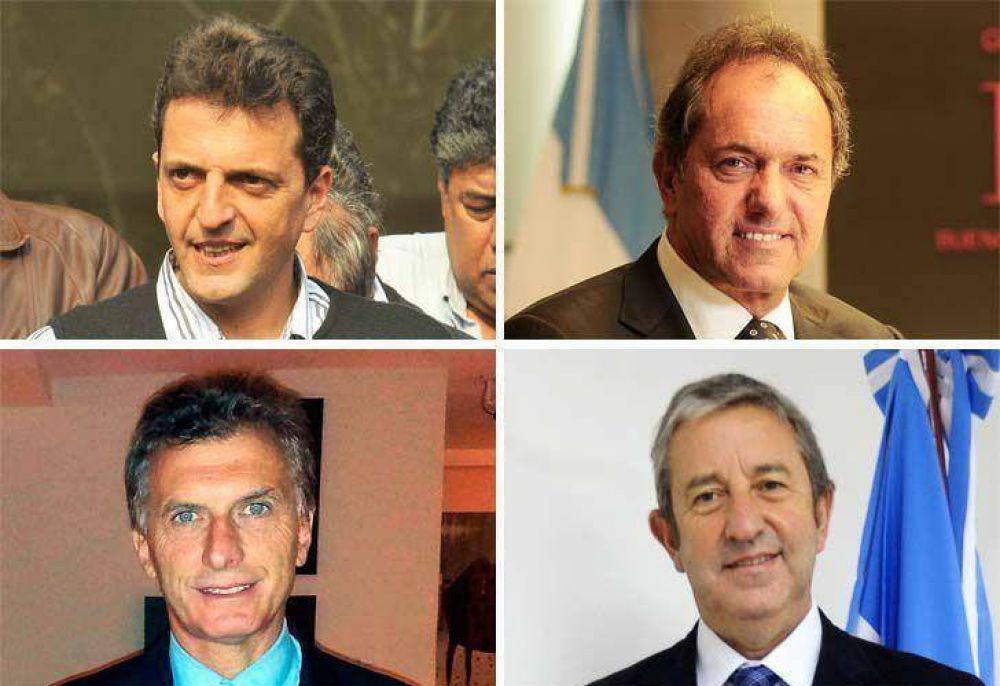 Massa baja pero sigue al frente, Scioli se frena y Macri le pisa los talones