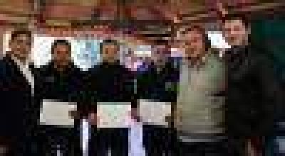 Mart�n Jofre particip� de la entrega de distinciones al personal del COM de San Miguel