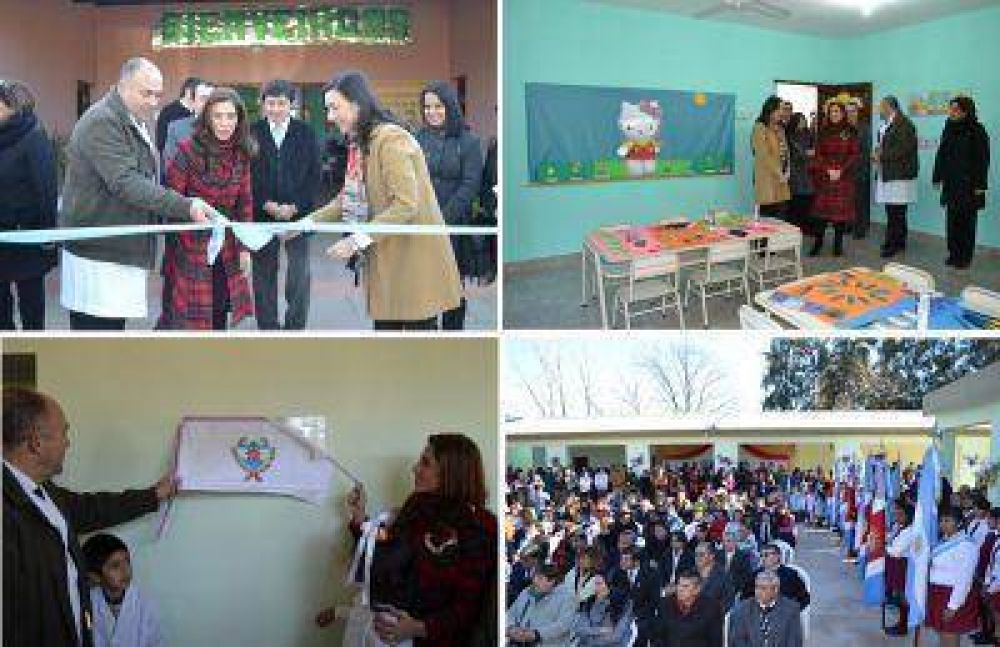 La Gobernadora inaugur� un Jard�n de Infante y la ampliaci�n de una escuela en el Departamento Banda