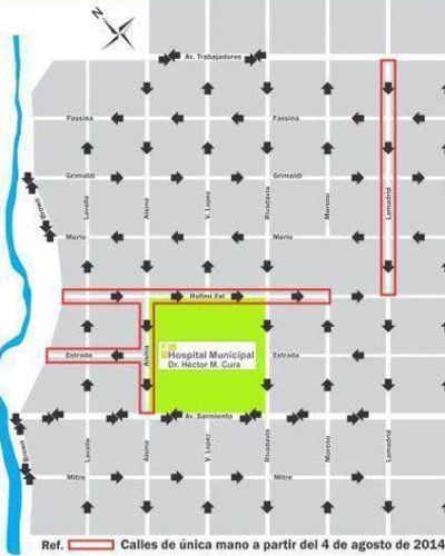 Cambio de circulaci�n de calles en la zona del Hospital comienza a regir el 4 de agosto