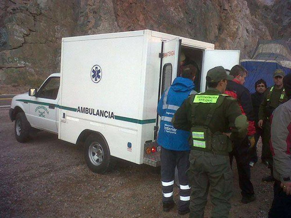 Cay� un turista al precipicio en Polvaredas por el fuerte viento