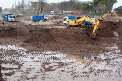 En agosto terminan las obras del reservorio en parque Sarmiento