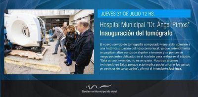 Hoy ser� inaugurado el tom�grafo en el Hospital Pintos
