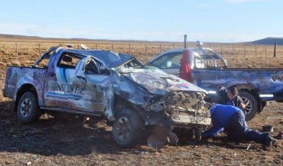 Vuelco en la ruta 3 norte un lesionado