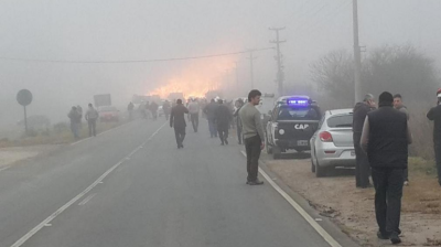 C�rdoba: extinguen el fuego tras la explosi�n del gasoducto y a�n investigan las causas