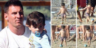 Thiago confirma que es Messi: sus primeras gambetas en las playas de Italia