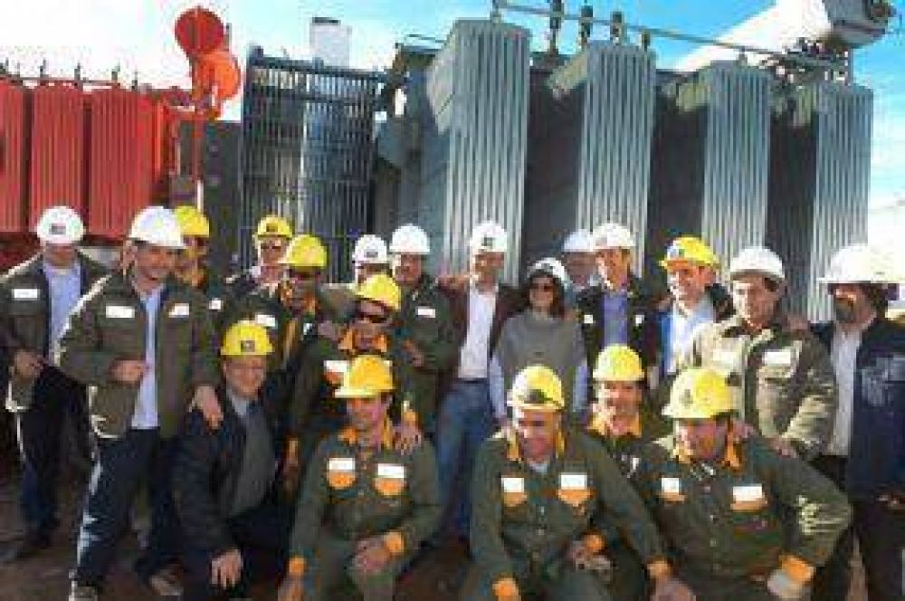 Luc�a Corpacci inaugur� otra obra energ�tica