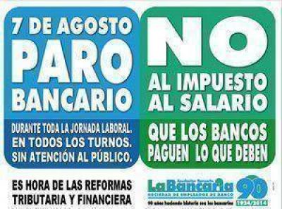 Paro bancario y movilizaci�n para el jueves