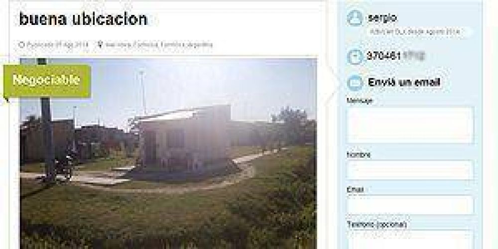 Venden por Internet los m�dulos habitacionales para damnificados