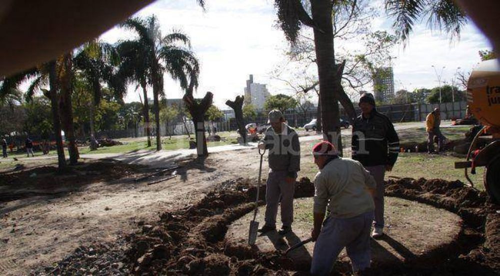 Trabajos en el Parque Alberdi