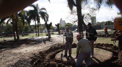 Trabajos en el Parque Alberdi