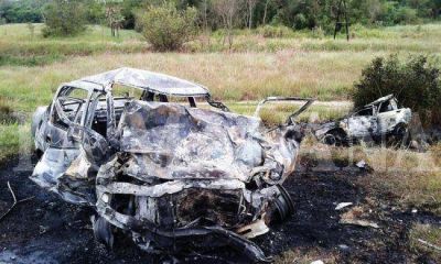 Lograron identificar a una de las v�ctimas que perecieron calcinadas en accidente en Ca�ada 12